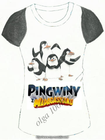 koszulka z pingwinami