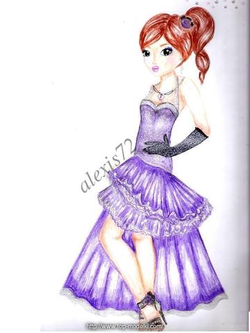 fioletowa sukienka dla tancerki